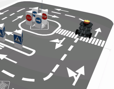 Robot navigating autonomously in Gazebo simulation