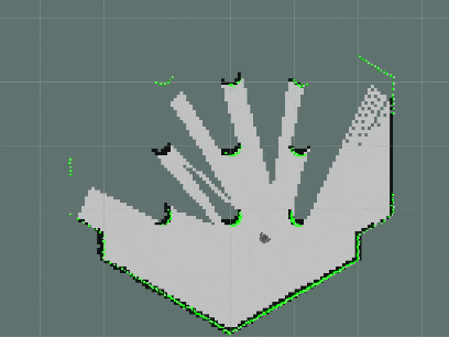 SLAM map being built in real-time